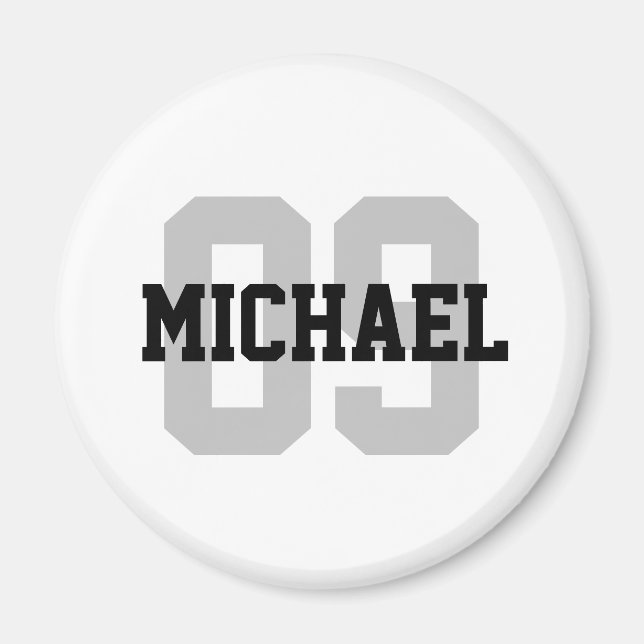 Create Your Own Custom Name Number Magnet (Front)