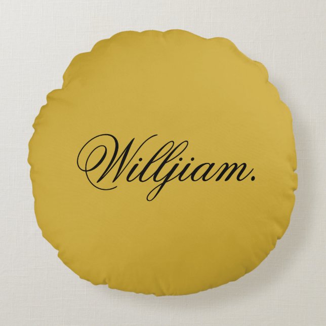 Create Your Own Custom Name on This Round Cushion (Front)