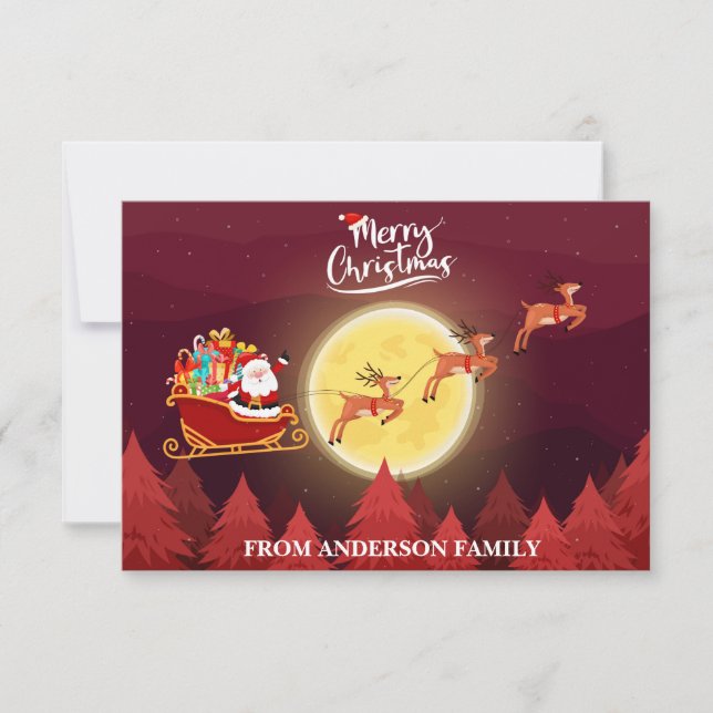 Create your own Custom Name & Photo Christmas Card (Front)