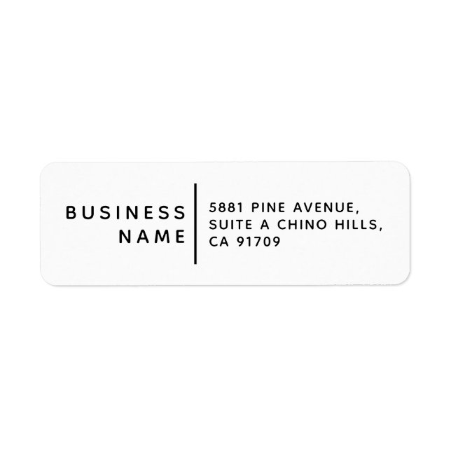 Create Your Own Custom Name & Return Address (Front)