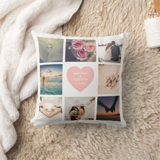 Create Your Own Custom Newlyweds Wedding Photo Cushion