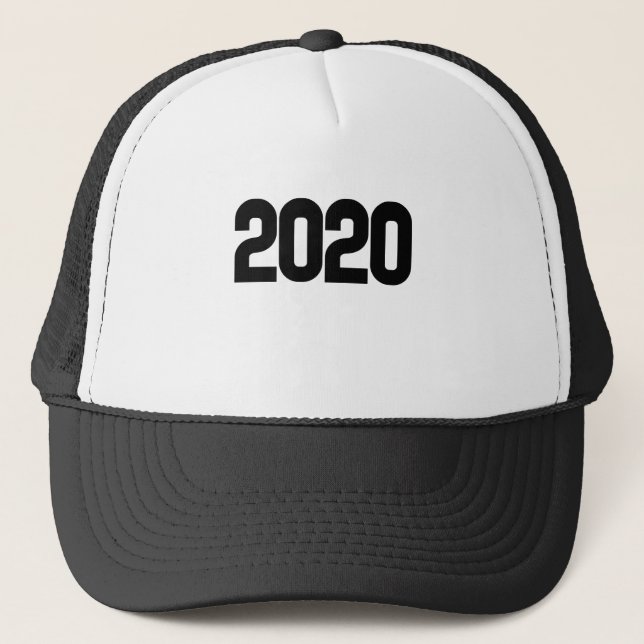 create your own Custom Number or Birth Year Black  Trucker Hat (Front)