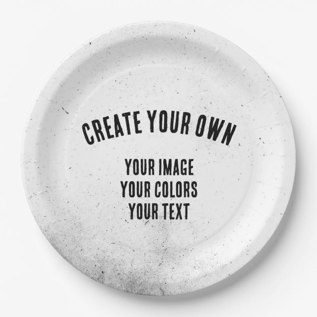 Create Your Own Custom Paper Plate (Front)