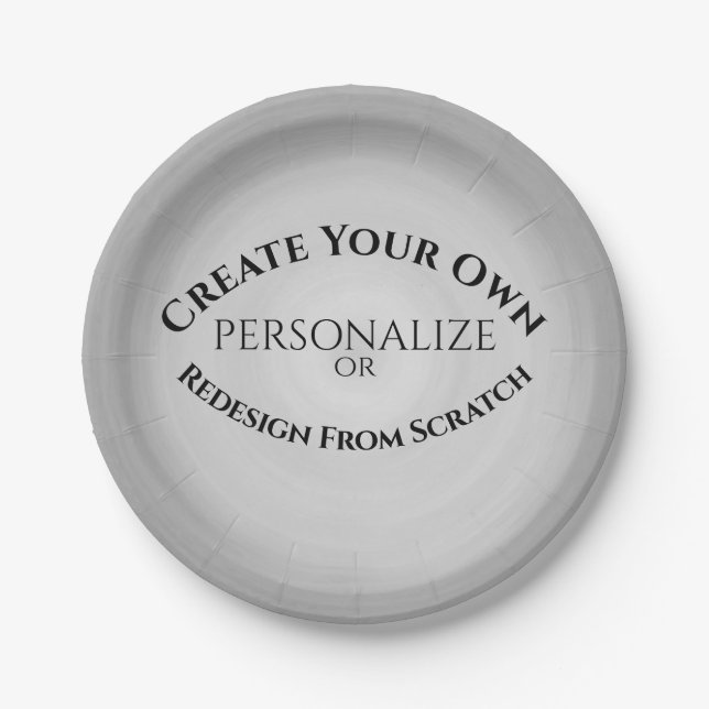 Create Your Own Custom Paper Plate (Front)