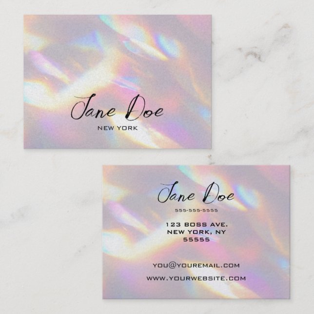 Create Your Own Custom Pearl Shine Business Card (Front/Back)