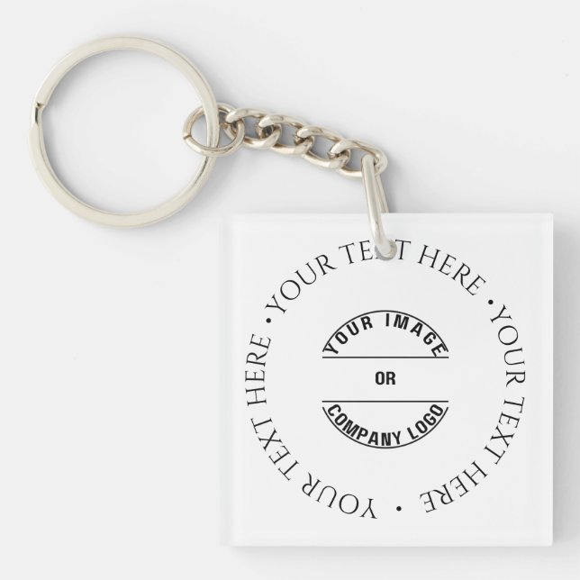 Create Your Own Custom Personalised Blank Template Key Ring (Front)
