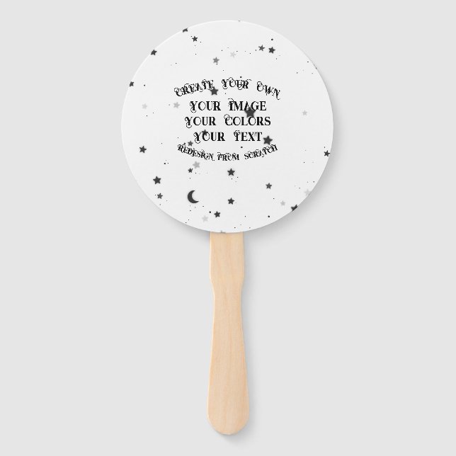 Create Your Own Custom Personalised Hand Fan (Front)