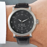 Create Your Own Custom Personalised Monogram Watch<br><div class="desc">Create your own personalised wrist watch with your custom monogram. Add your initials or custom text to create something really unique. To edit this design template, simply edit the text fields as shown above. You can even add more text or images, customise fonts and colours. Treat yourself or make the...</div>