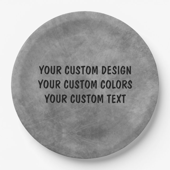 Create Your Own Custom Personalised Paper Plate (Front)