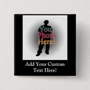 Create Your Own Custom Personalised Photo 15 Cm Square Badge