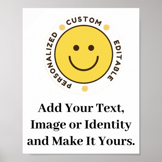 Create Your Own Custom Personalised Template Matte Poster (Front)