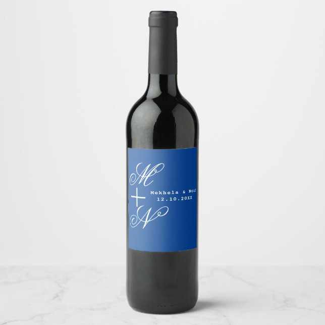 Create Your Own Custom Personalised Wedding Favour Wine Label (Front)