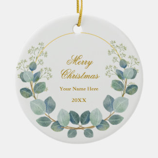 Create Your Own Custom Photo and Text Christmas Ceramic Tree Decoration
