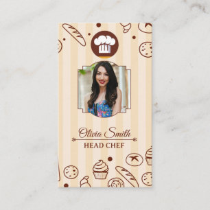 Create your own Custom Photo Bakery Chef Business Card
