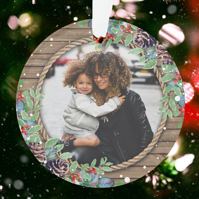 Create Your Own Custom Photo Christmas Holiday Ornament (Creator Uploaded)