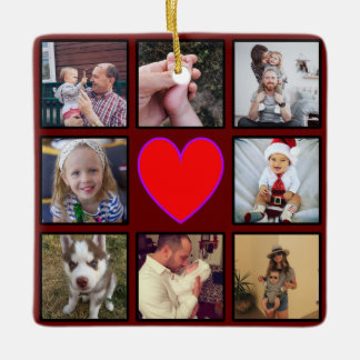 Create Your Own Custom Photo Collage Ceramic Ornament