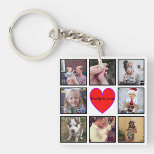 Create Your Own Custom Photo Collage With Text Key Ring