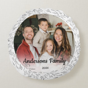 Create Your Own Custom Photo Family Name Year Round Cushion