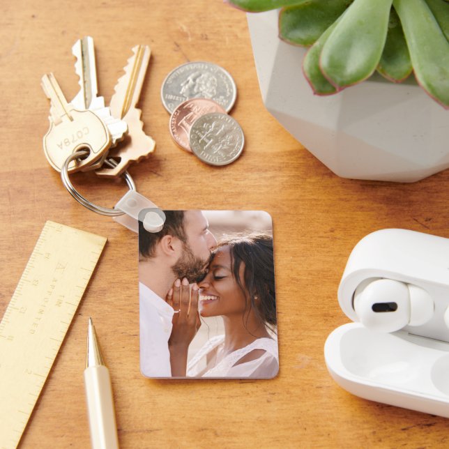 Create Your Own Custom Photo Modern Picture Key Ring (Desk)
