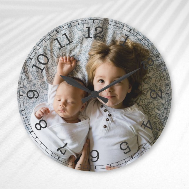 Create Your Own Custom Photo Modern Round Clock (Creator Uploaded)