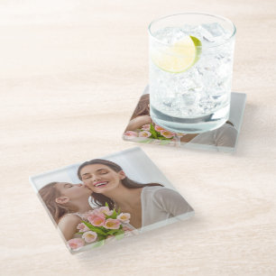 Create Your Own Custom Photo Mothers and Me Glass Coaster