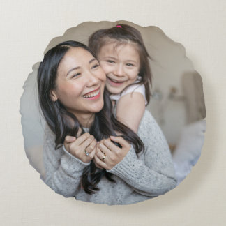 Create Your Own Custom Photo Mummy and Me Round Cushion