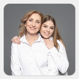 Create Your Own Custom Photo Mummy and Me Square Sticker