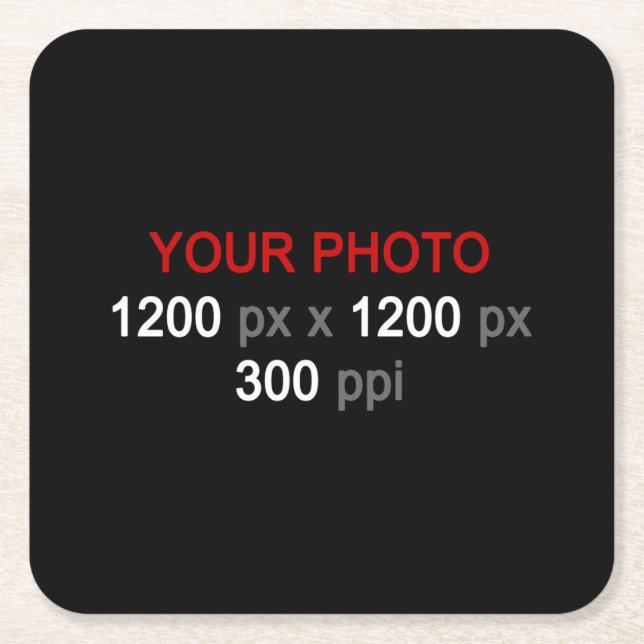 Create Your Own Custom Photo Paper Coaster (Front)