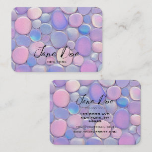 Create Your Own Custom Pink Opal Stones Pattern Business Card