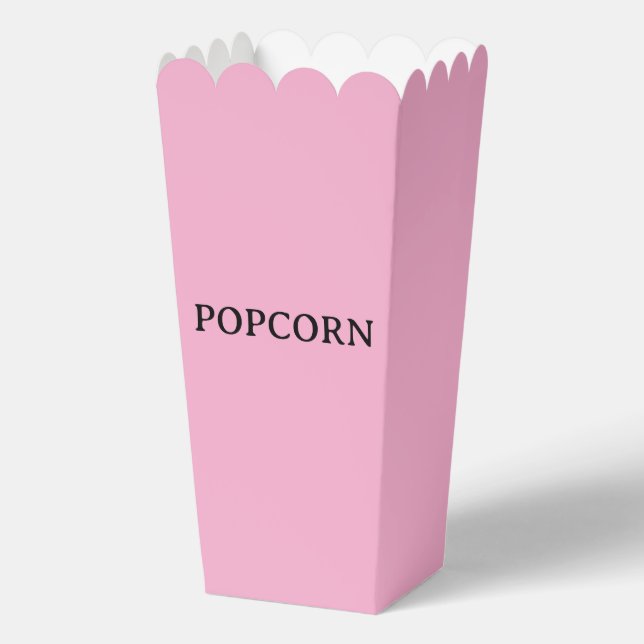 Create Your Own Custom Pink Popcorn Favour Box (Front)