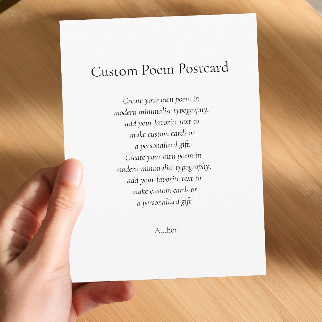 Create Your Own Custom Poem Postcard (Creator Uploaded)
