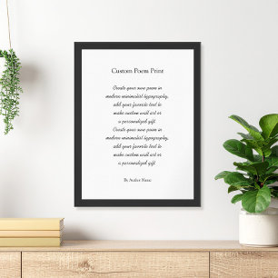 Create Your Own Custom Poem Poster