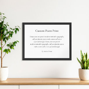 Create Your Own Custom Poem Poster