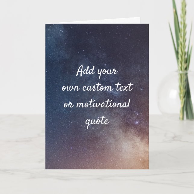 Create Your Own Custom Quote Card - Night Sky (Front)