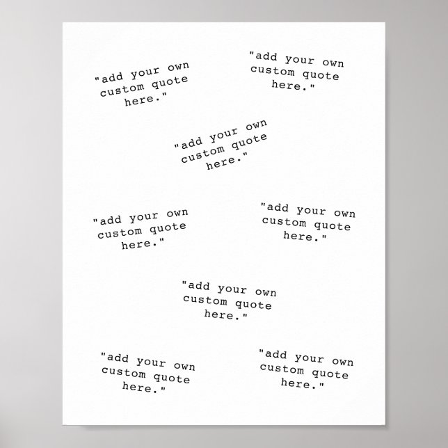 Create Your Own Custom Quote Collage Poster (Front)