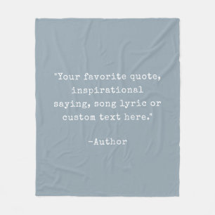 Create Your Own Custom Quote Fleece Blanket