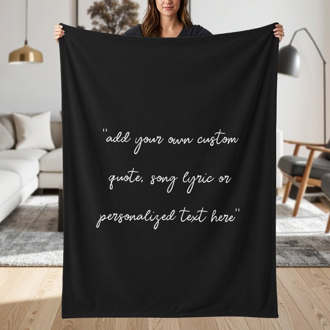Create Your Own Custom Quote Fleece Blanket (Creator Uploaded)