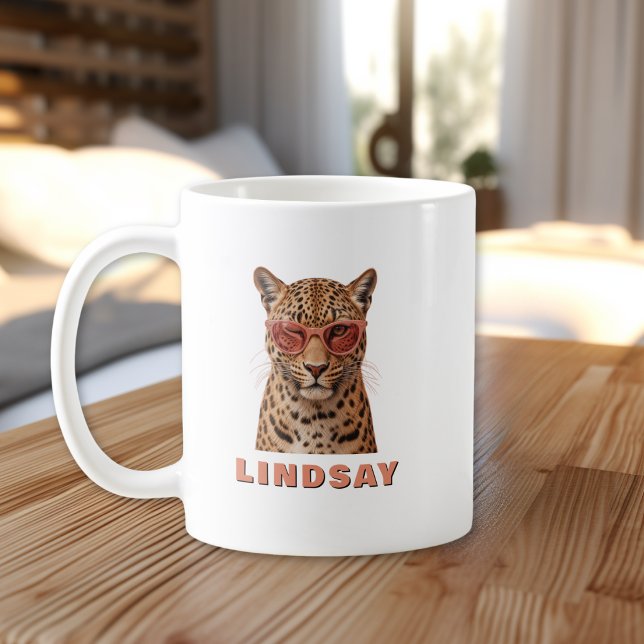 Create Your Own Custom Quote Leopard  Coffee Mug (Create Your Own Custom Quote Leopard Coffee Mug)