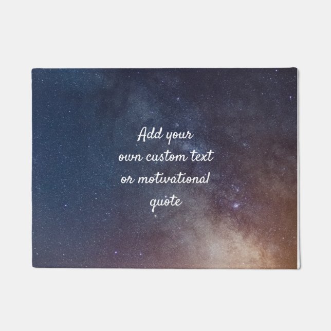 Create Your Own Custom Quote - Night Sky Doormat (Front)