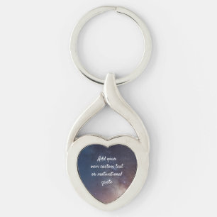 Create Your Own Custom Quote - Night Sky Key Ring