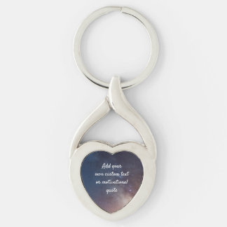 Create Your Own Custom Quote - Night Sky Key Ring