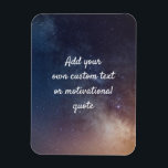 Create Your Own Custom Quote - Night Sky Magnet<br><div class="desc">Add your own text - a quote, greeting, poem, message or lyrics, maybe! You can add whatever words you wish to this night sky background. Put life in perspective with some short yet sage pieces of advice! Wise and beautiful words can get you in the right mindset to tackle whatever...</div>