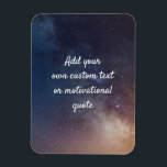 Create Your Own Custom Quote - Night Sky Magnet<br><div class="desc">Add your own text - a quote, greeting, poem, message or lyrics, maybe! You can add whatever words you wish to this night sky background. Put life in perspective with some short yet sage pieces of advice! Wise and beautiful words can get you in the right mindset to tackle whatever...</div>