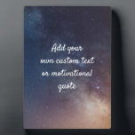 Create Your Own Custom Quote - Night Sky Plaque<br><div class="desc">Add your own text - a quote, greeting, poem, message or lyrics, maybe! You can add whatever words you wish to this night sky background. Put life in perspective with some short yet sage pieces of advice! Wise and beautiful words can get you in the right mindset to tackle whatever...</div>