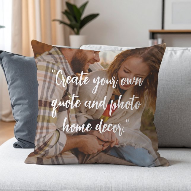 Create Your Own Custom Quote on Picture Cushion (Creator Uploaded)