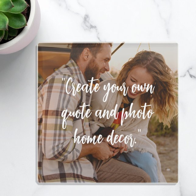 Create Your Own Custom Quote on Picture Glass Coaster (Creator Uploaded)