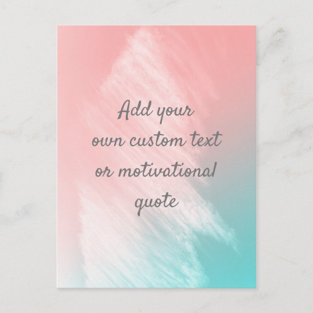 Create Your Own Custom Quote - Pastel Postcard (Front)