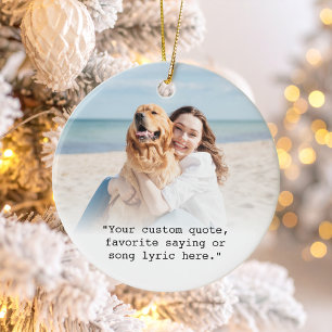 Create Your Own Custom Quote Photo Ceramic Tree Decoration