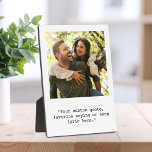 Create Your Own Custom Quote Photo Plaque<br><div class="desc">Create your own custom quote and photo plaque home decor. Features your text in minimalist typewriter typography and personalised photo.</div>