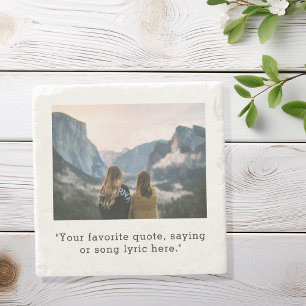 Create Your Own Custom Quote Photo Stone Coaster